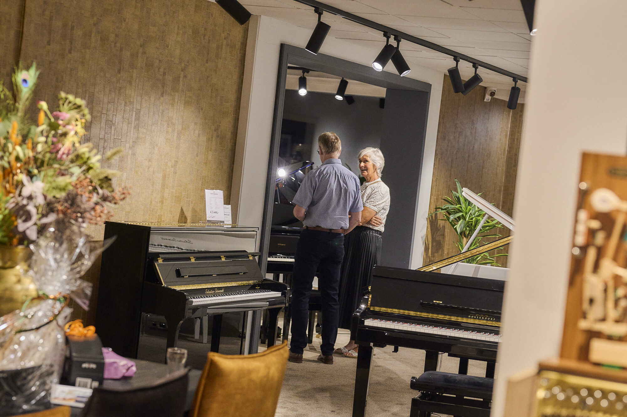 Akoestische vleugels in de winkel van Oostendorp Muziek
